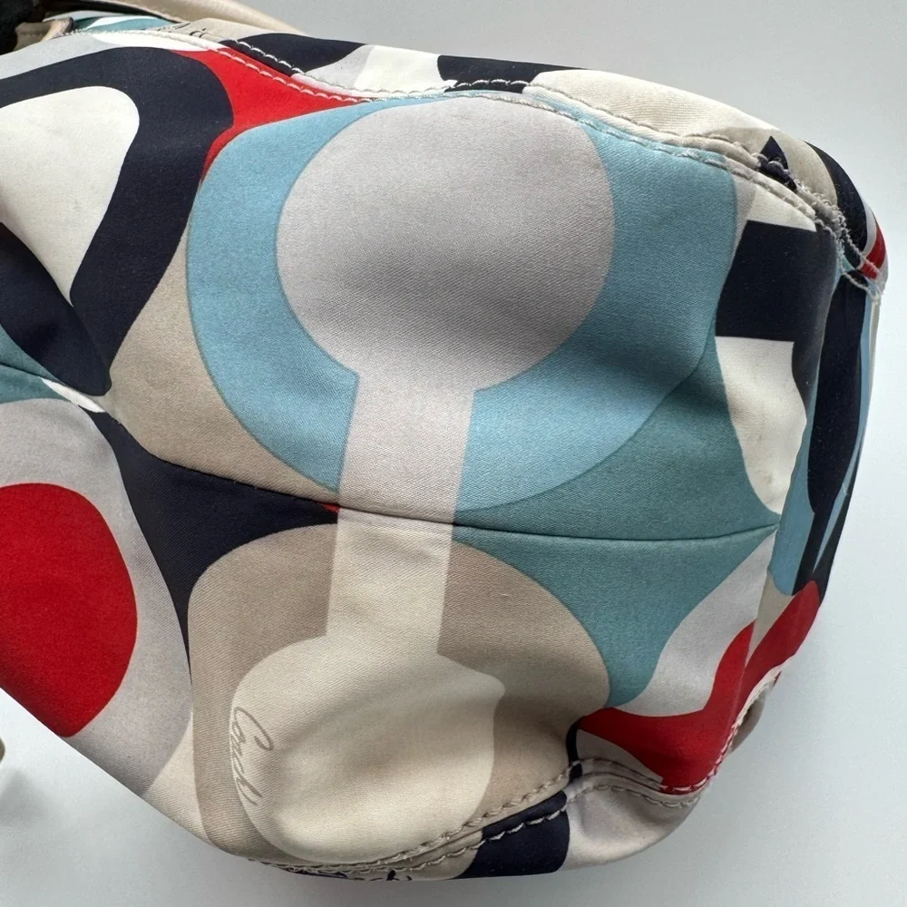 Coach Ashley Op Art Scarf Satchel / Shoulder Bag | Good Used Condition